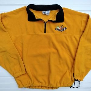 Vintage Disney Goofy Embroidered Pullover Fleece Size XL Yellow